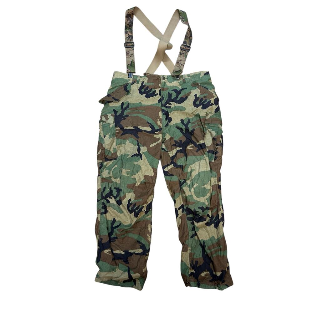 Realtree Camo Cargo‎ Hunting Pants XL Regular Suspenders Pockets Outdoor Gear